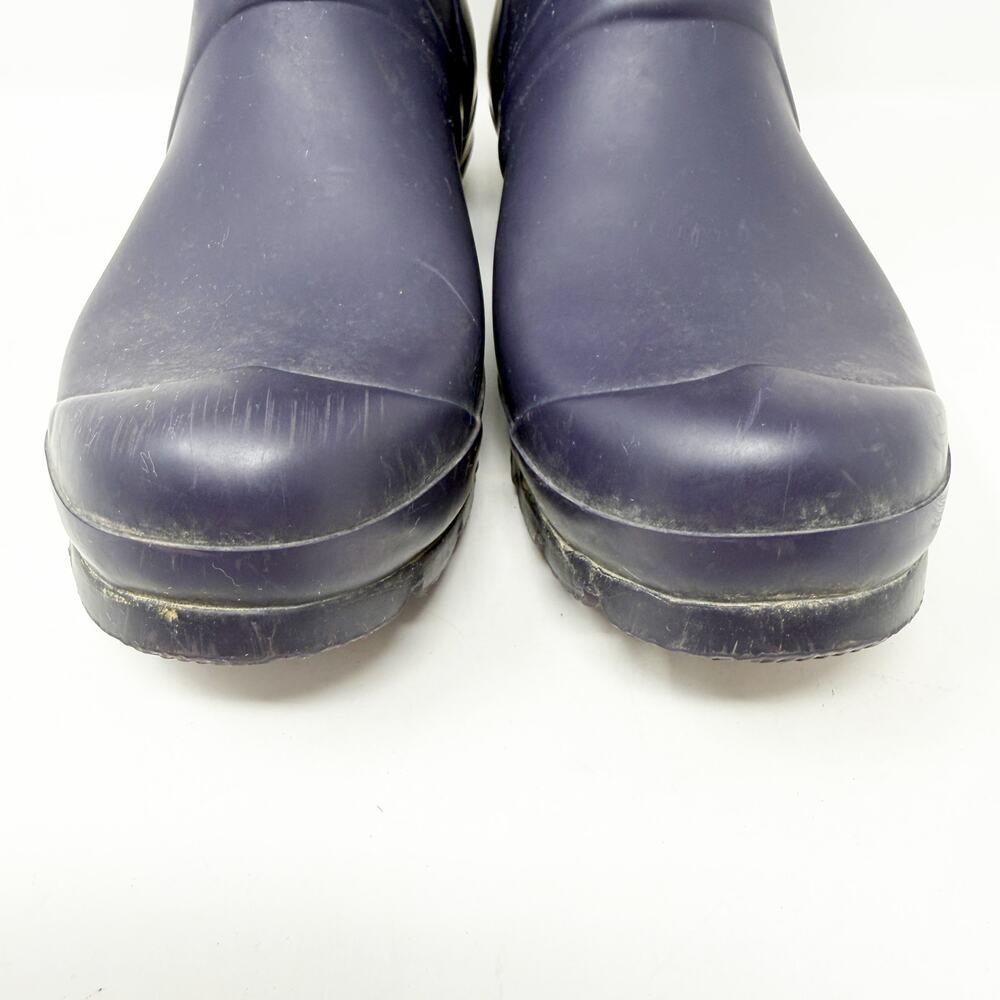 Hunter Matte Navy Original Short Rain Boots Women's Sz 6 VGUC Pull On Waterproof - Picture 3 of 10